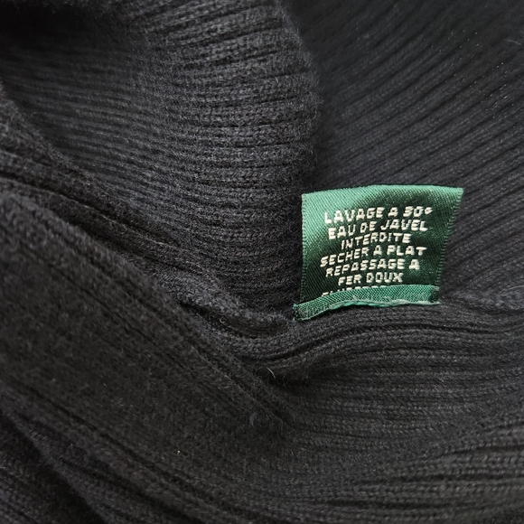 Ralph Lauren Black Turtleneck Sweater with Gold Accents - Picture 10 of 10